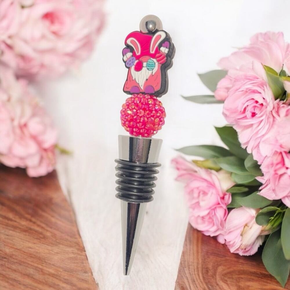 Easter gnome Beaded Wine Bottle Stopper